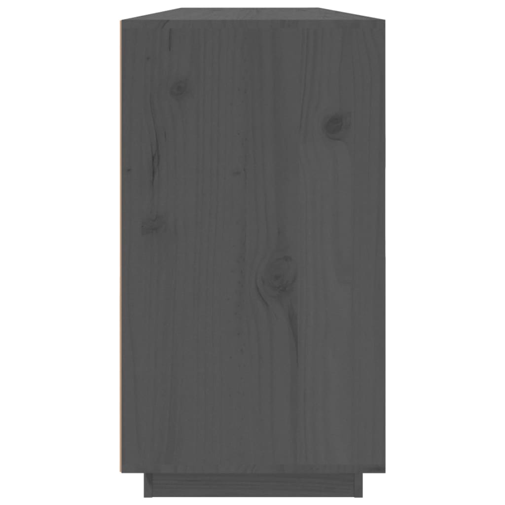 Sideboard Grau 100x40x75 cm Massivholz Kiefer