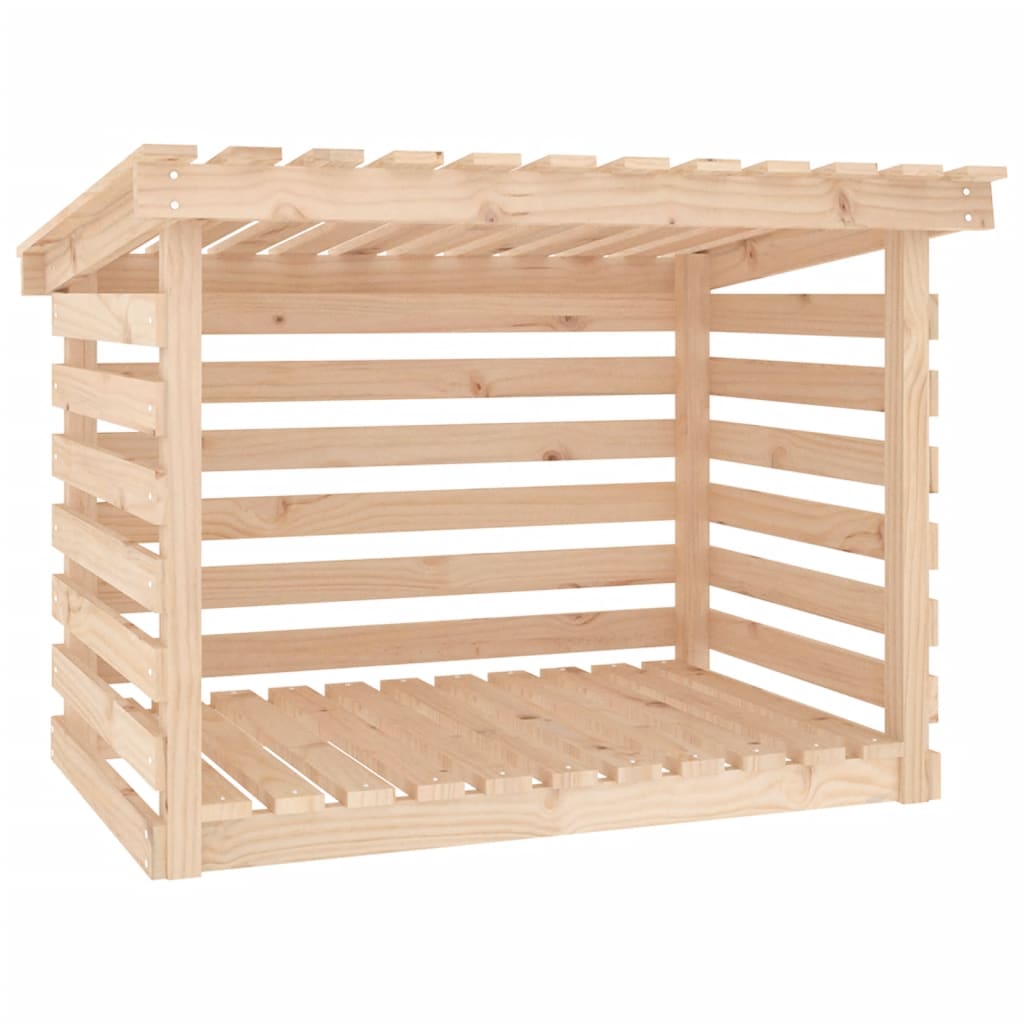 Firewood shelf 108x73x79 cm solid pine wood