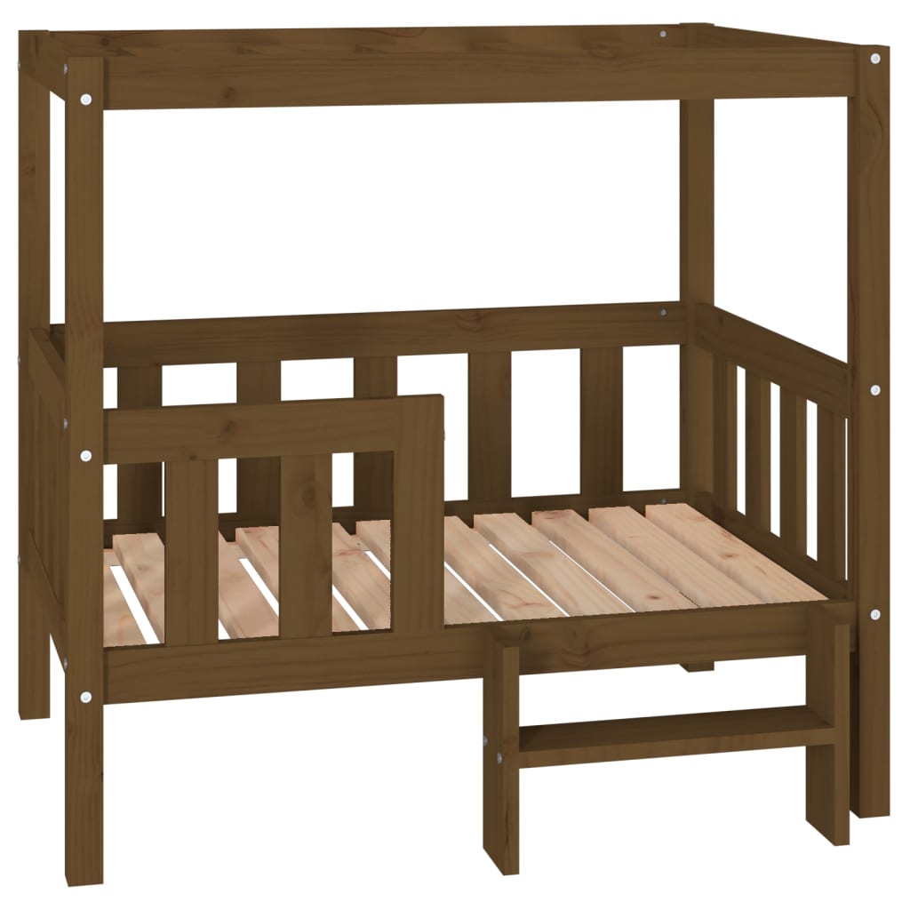 vidaXL dog bed honey brown 95.5x73.5x90 cm solid pine wood