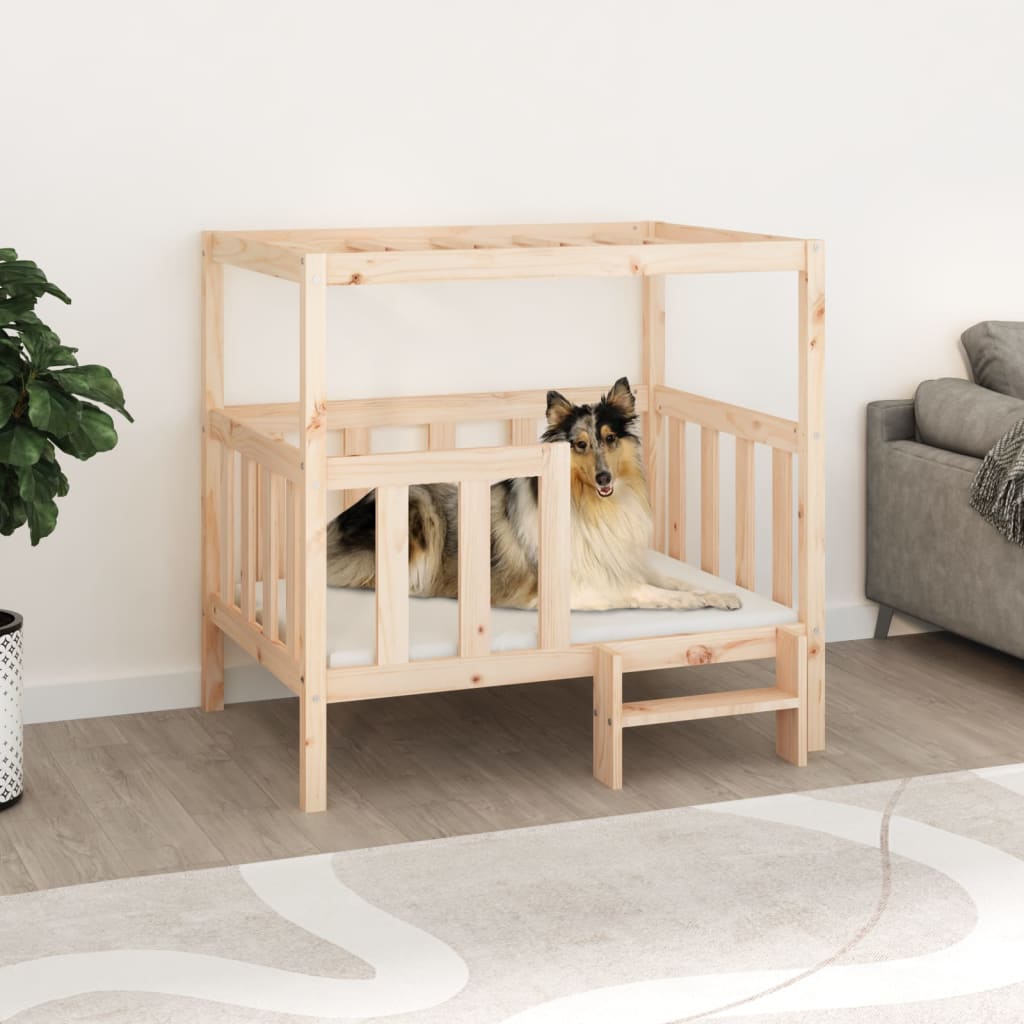Dog bed 105.5x83.5x100 cm solid pine wood
