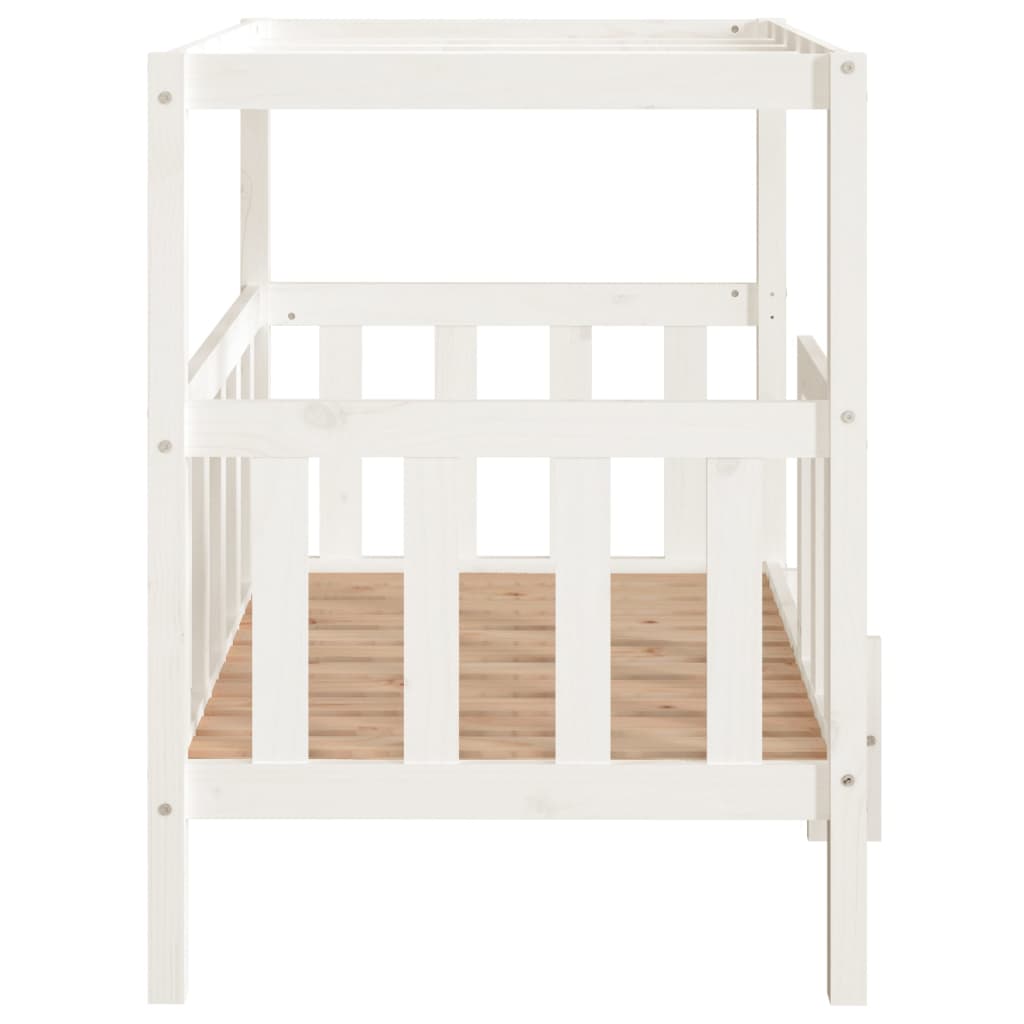 vidaXL Dog Bed White 105.5x83.5x100 cm Solid Pine Wood