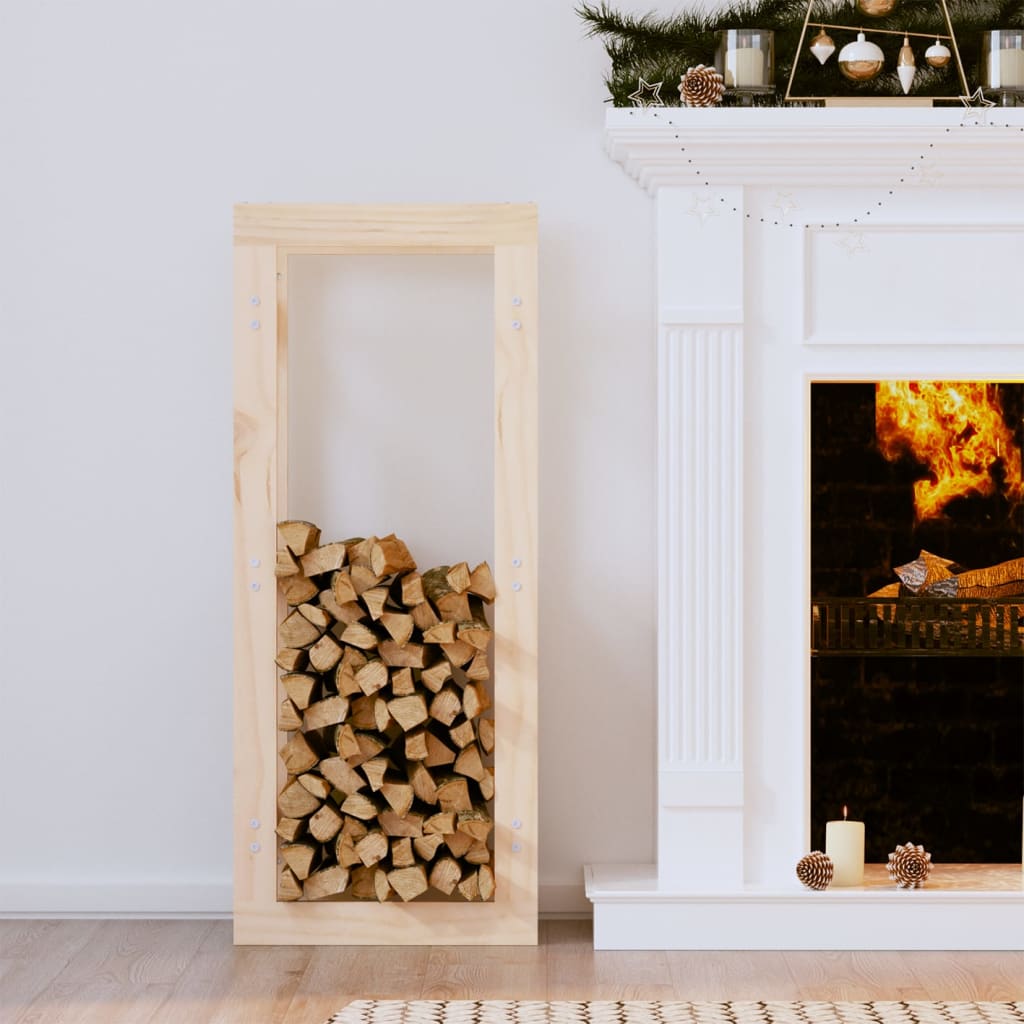 Firewood shelf 41x25x100 cm solid pine wood