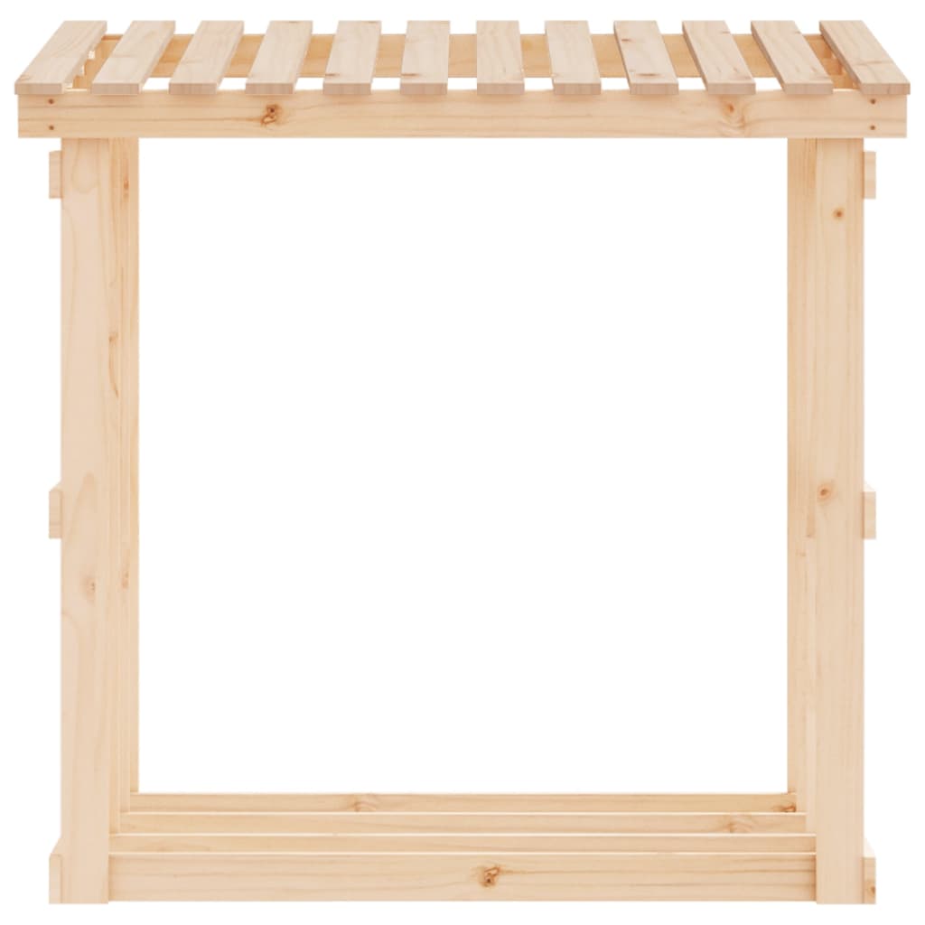 Firewood shelf 108x64.5x109 cm solid pine wood