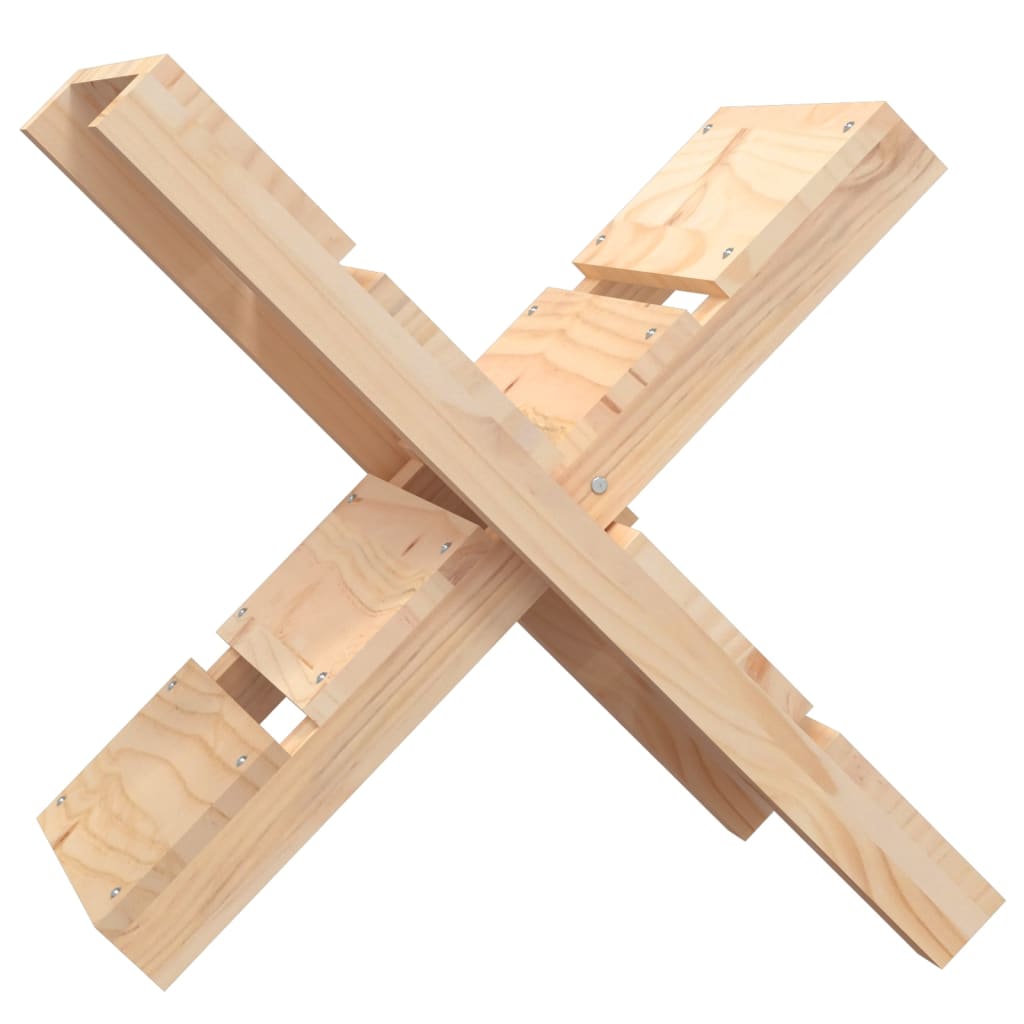 Firewood holder 47x39.5x48 cm solid pine wood