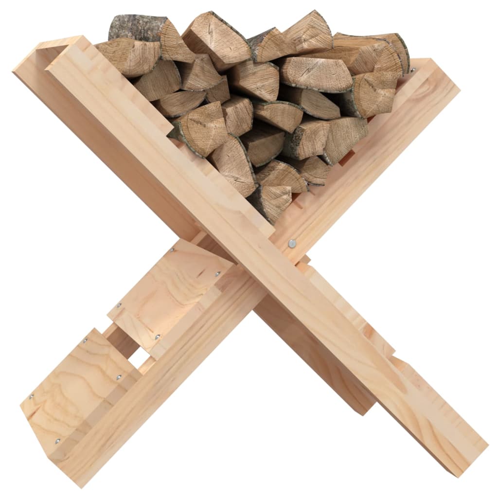 Firewood holder 47x39.5x48 cm solid pine wood