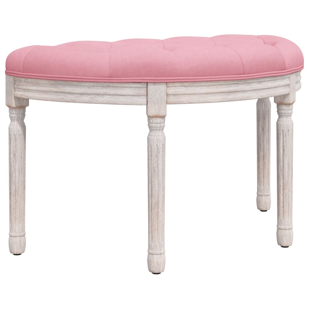 Pink bench 81.5x41x49 cm velvet