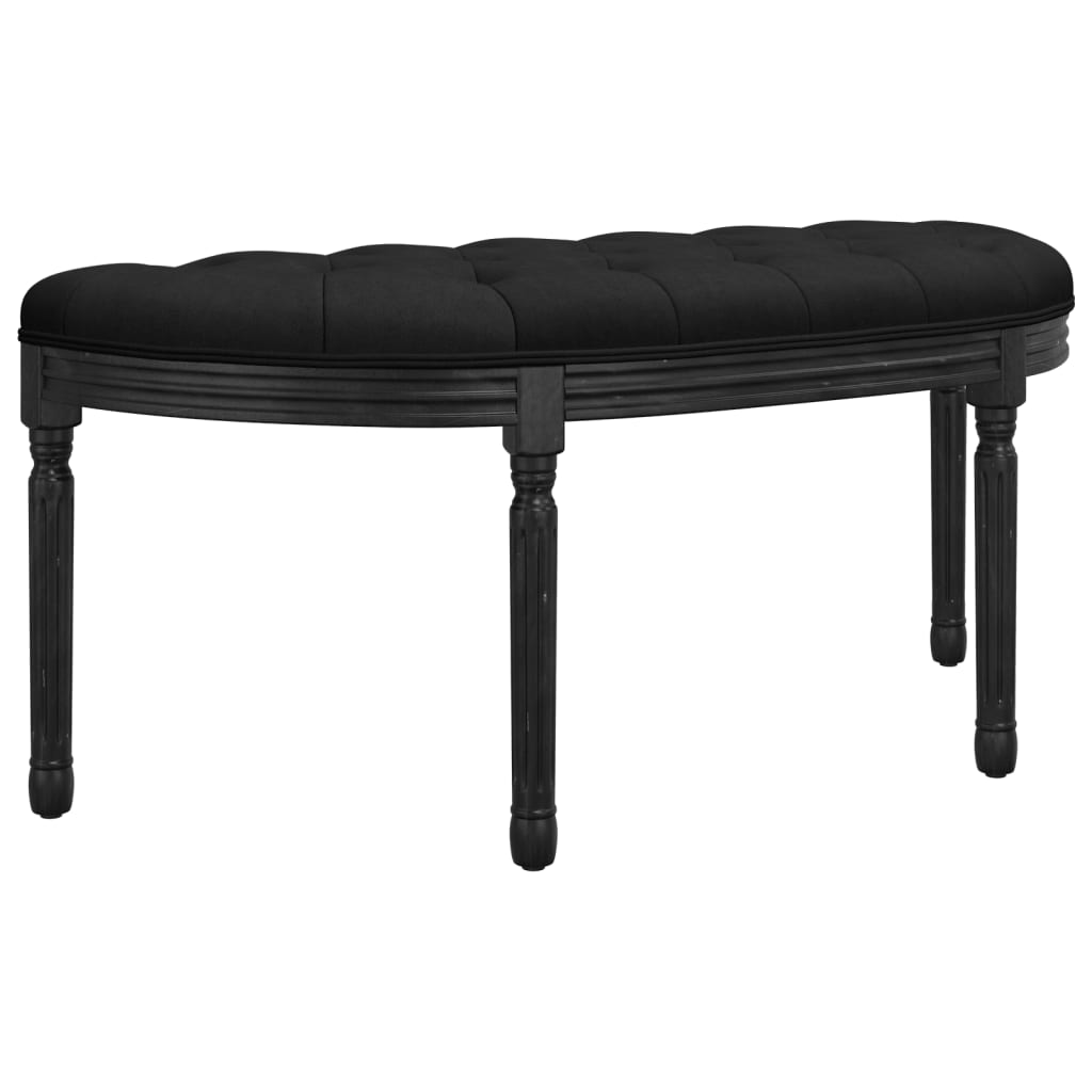 Bench black 110.5x45x49 cm velvet
