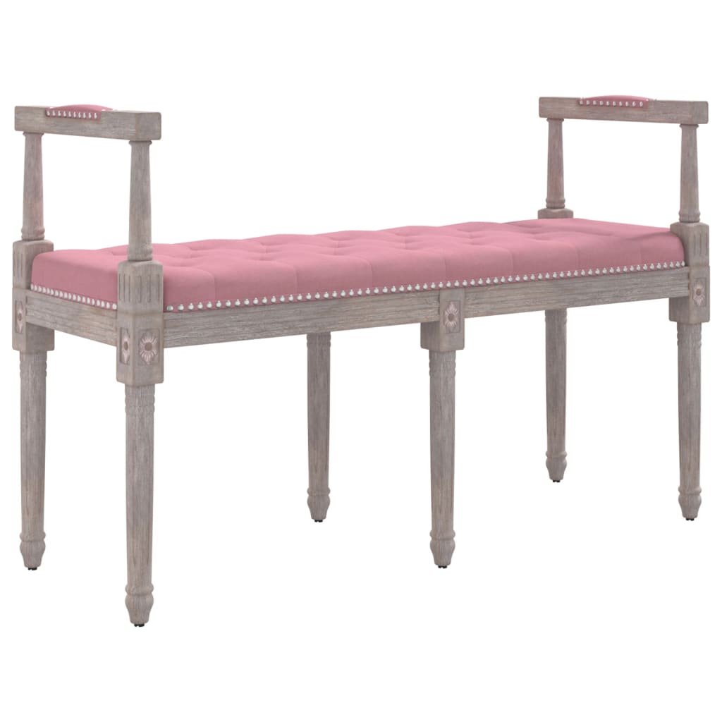 Bench pink 110x40x70 cm velvet