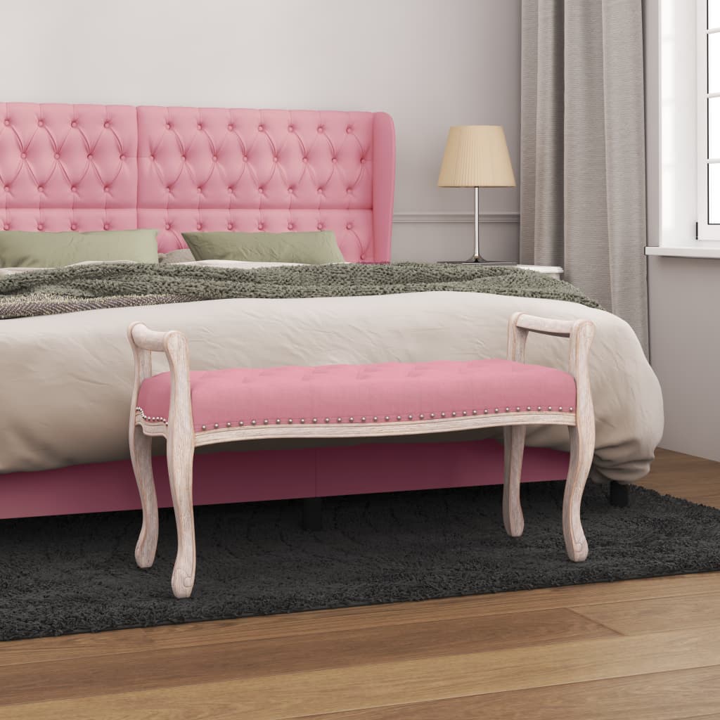 Bench pink 110x45x60 cm velvet