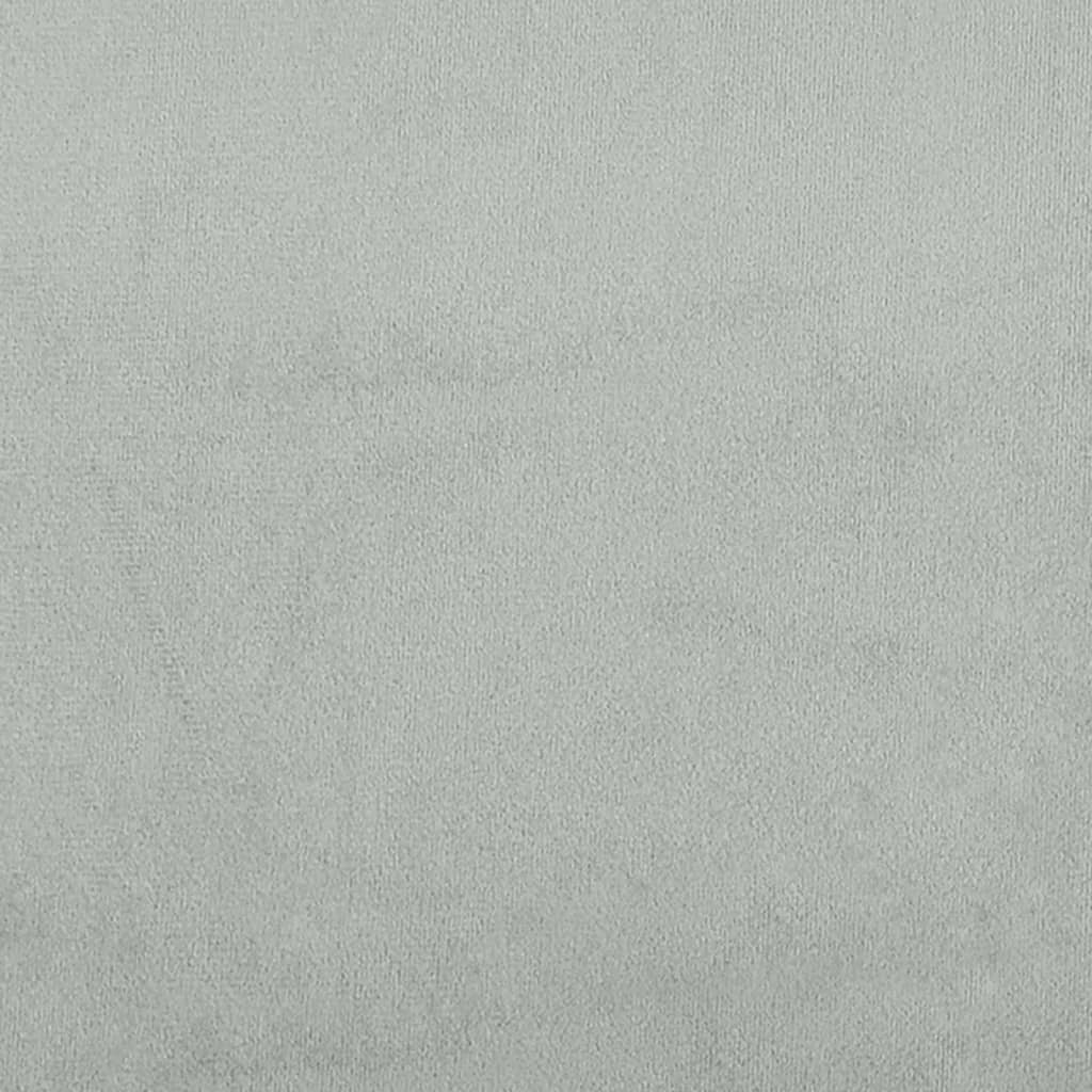 Bench light gray 110x40x49 cm velvet