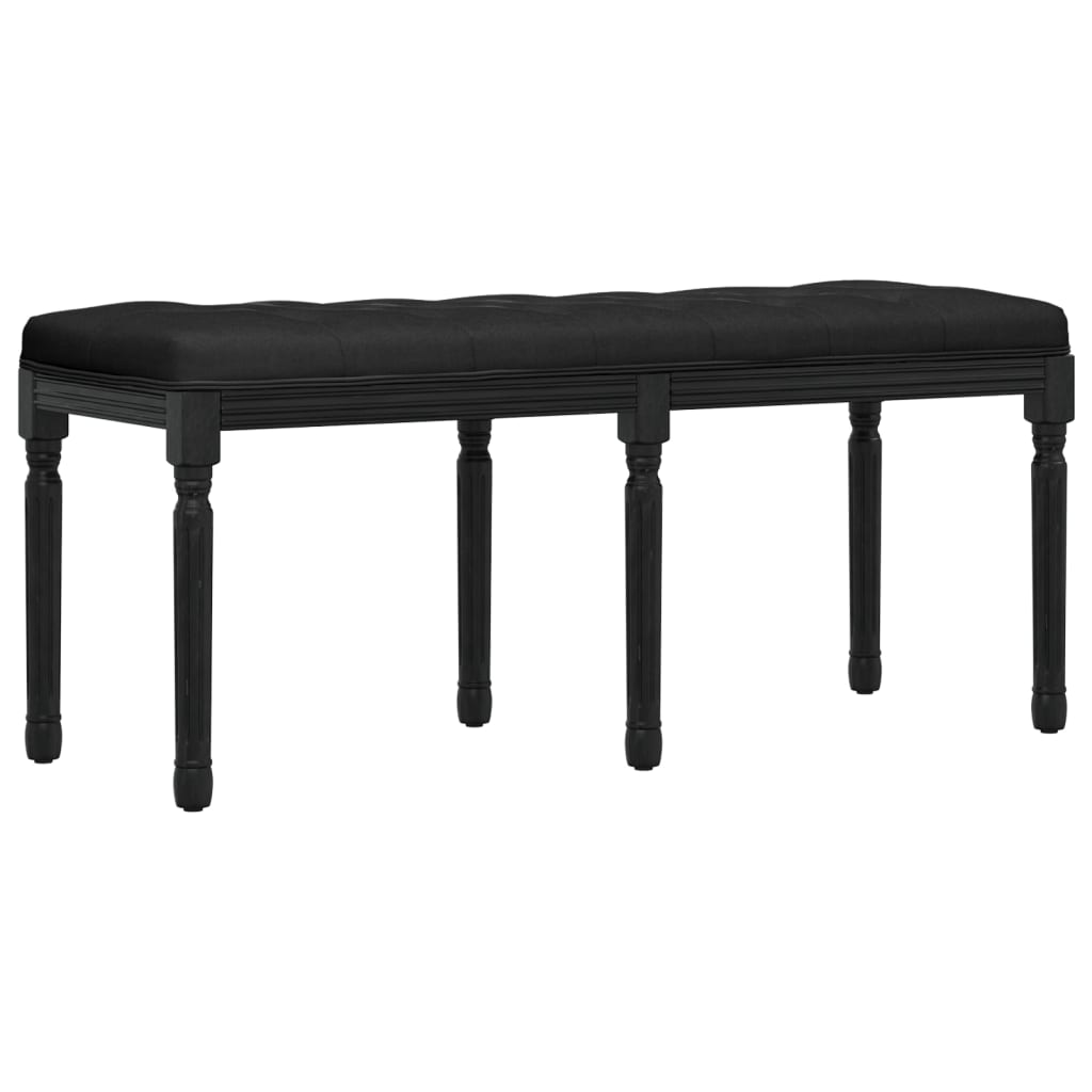 Bench black 110x40x49 cm velvet