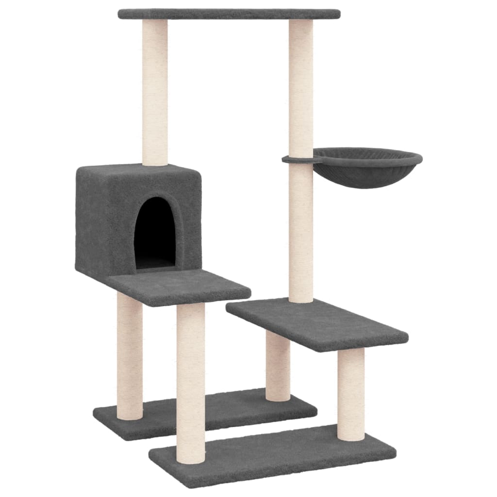 Scratching post with sisal scratching posts dark gray 94.5 cm