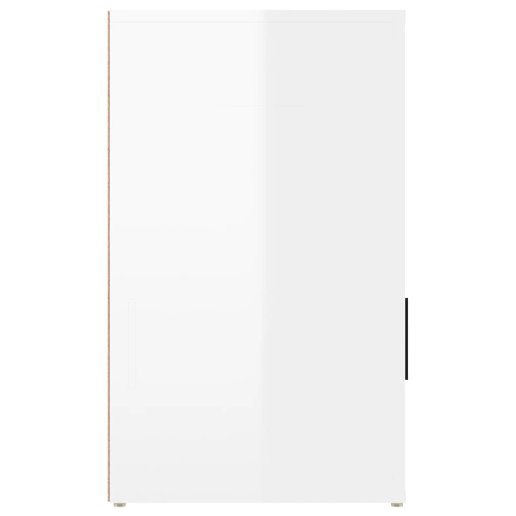 Nachttisch Hochglanz-Weiß 50x36x60 cm Holzwerkstoff