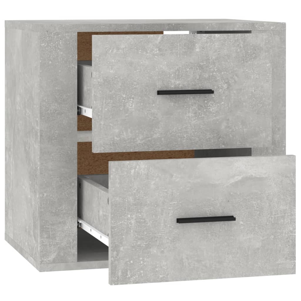 Wall bedside table concrete gray 50x36x47 cm