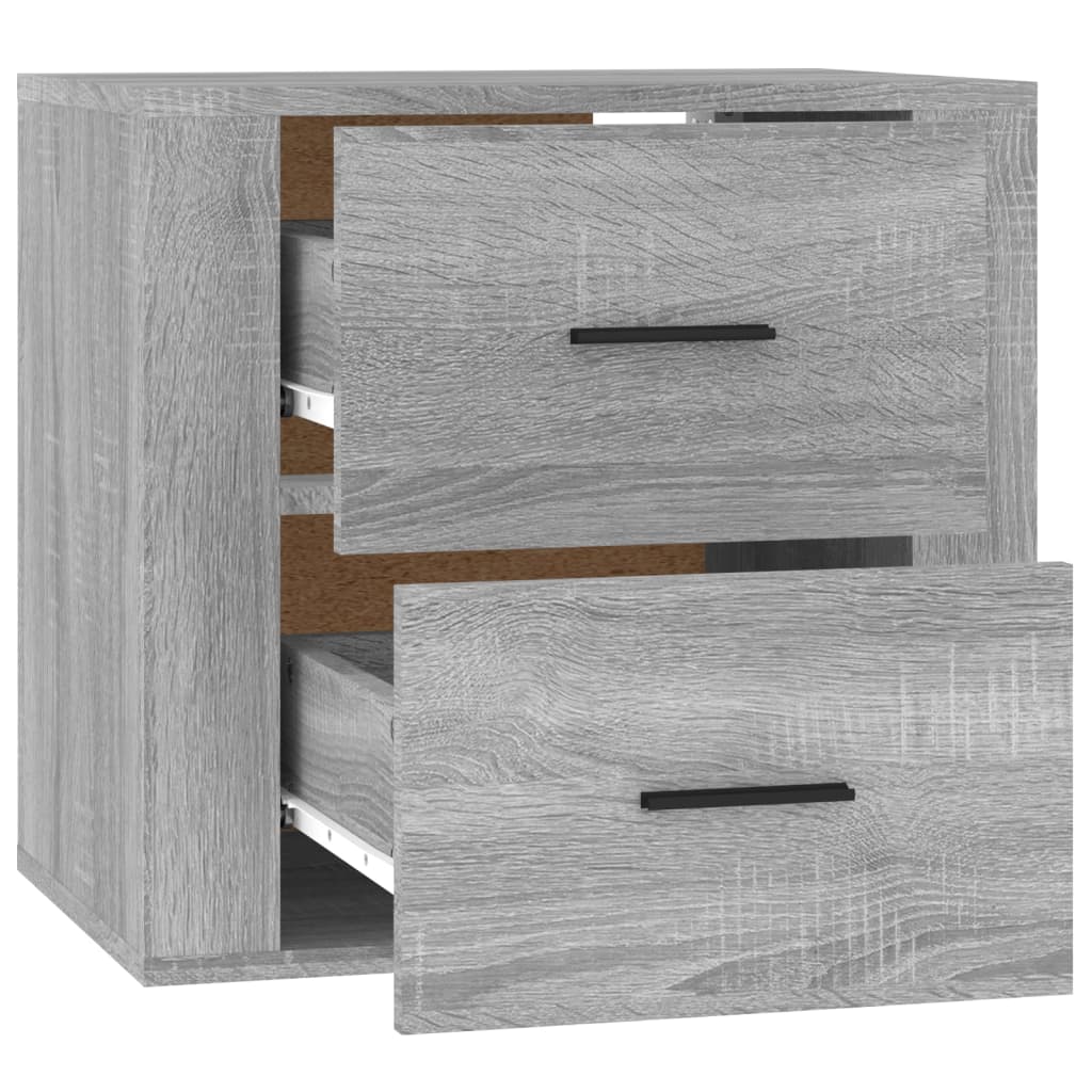 Wall bedside table gray Sonoma 50x36x47 cm
