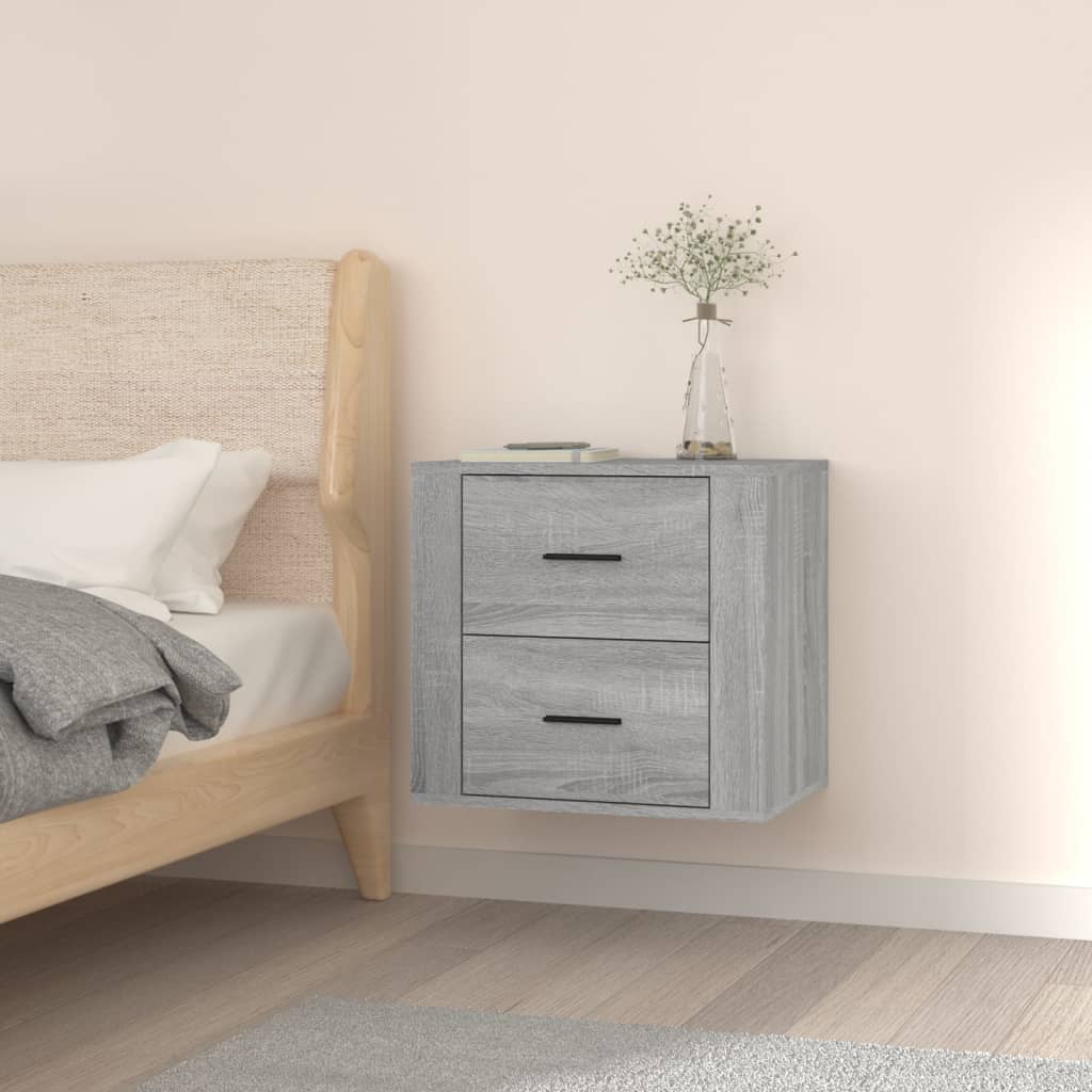 Wall bedside table gray Sonoma 50x36x47 cm