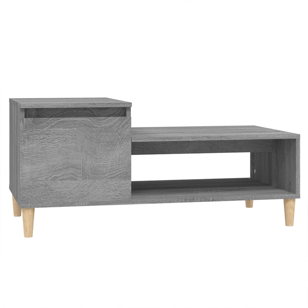 Coffee table gray Sonoma 100x50x45 cm made of wood