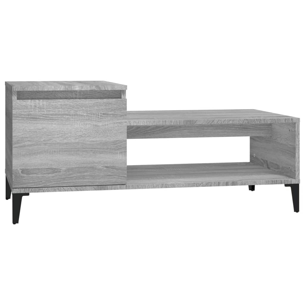 Coffee table gray Sonoma 100x50x45 cm made of wood