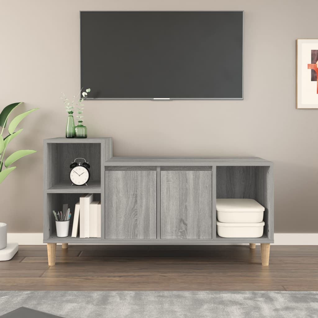 TV cabinet gray Sonoma 100x35x55 cm made of wood