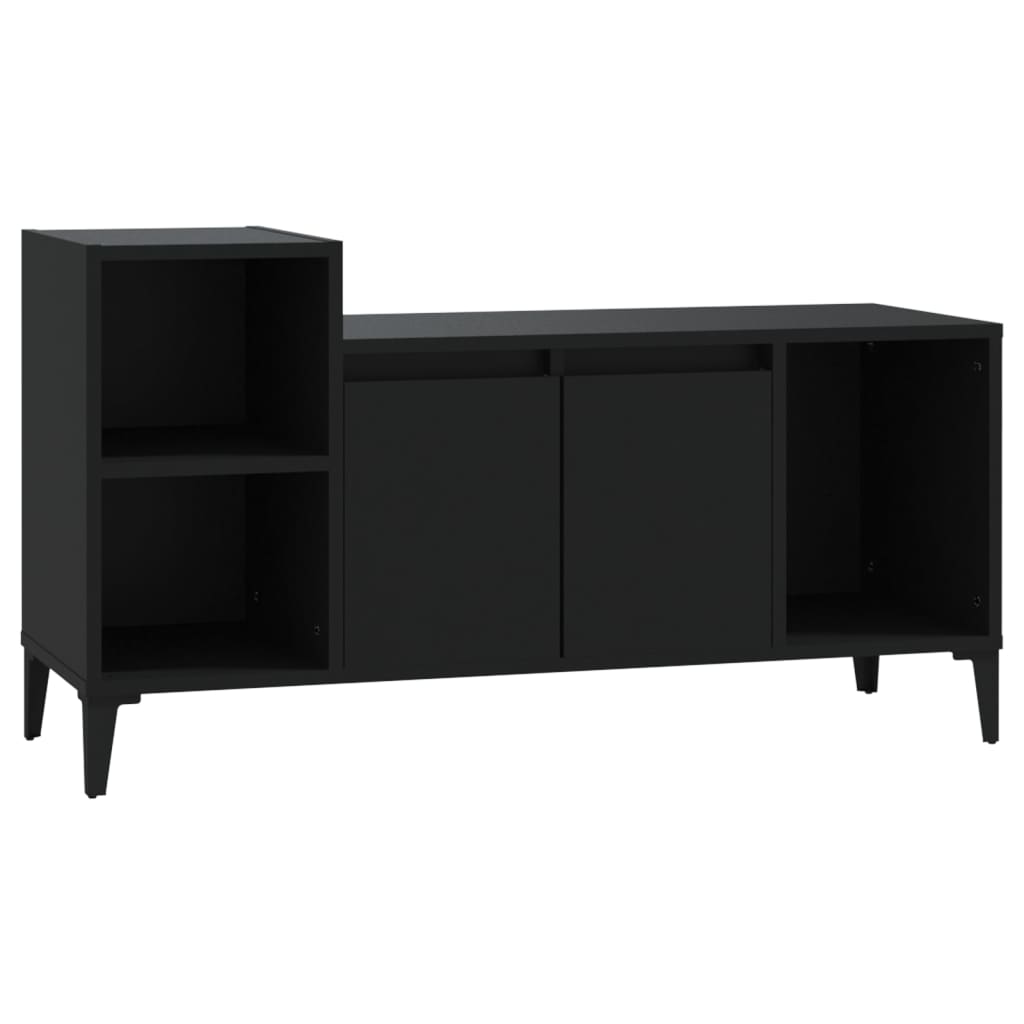 TV cabinet black 100x35x55 cm made of wood