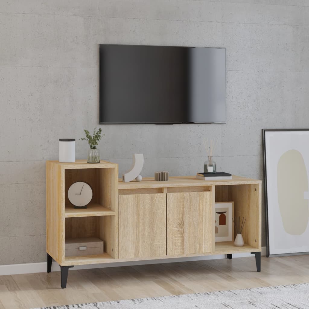 TV cabinet Sonoma oak 100x35x55 cm wood material