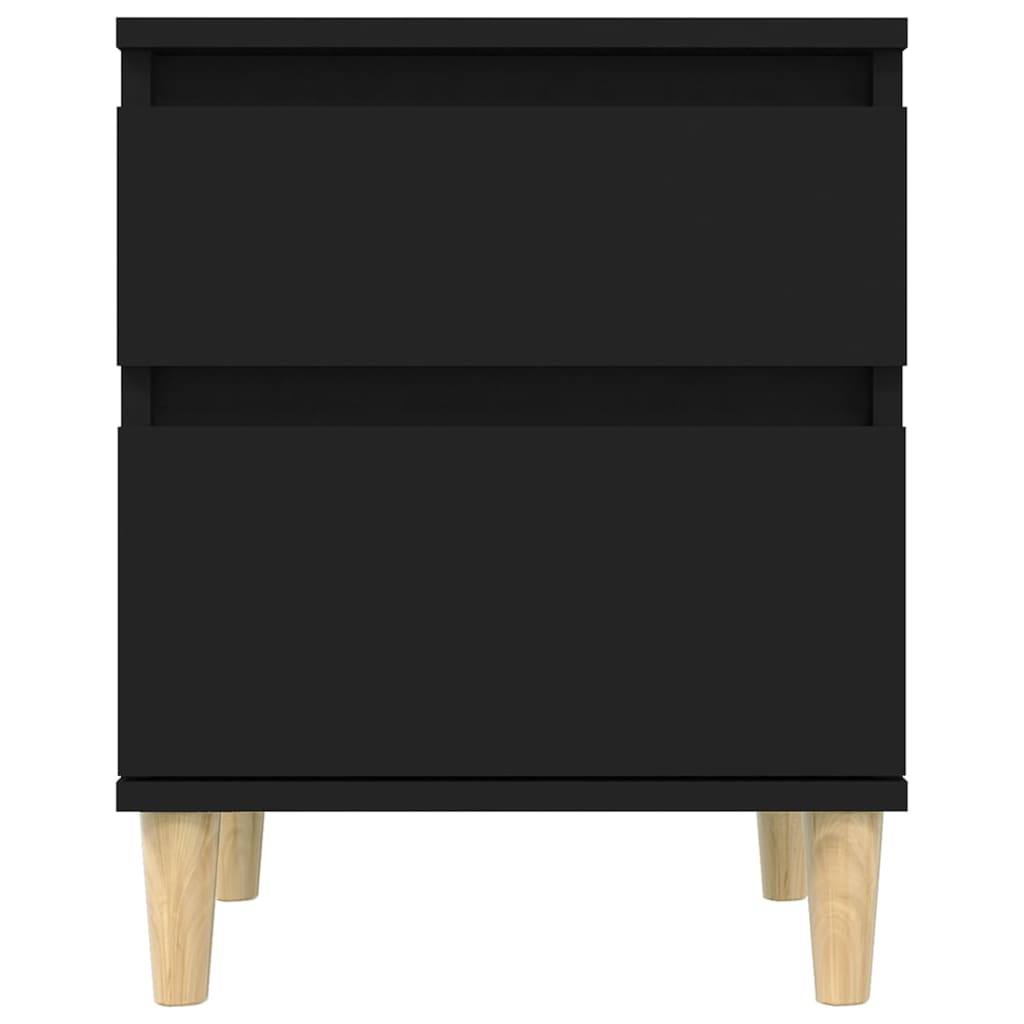 Bedside table black 40x35x50 cm