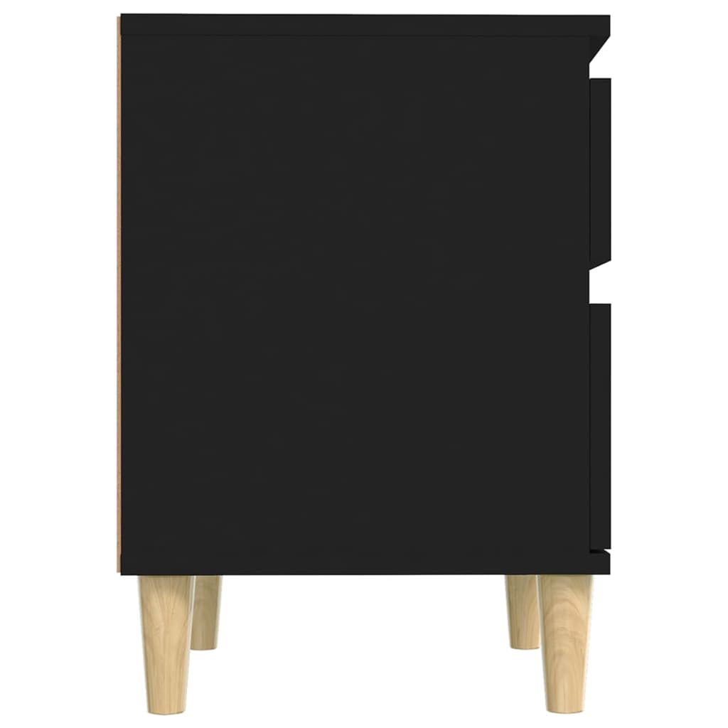 Bedside table black 40x35x50 cm