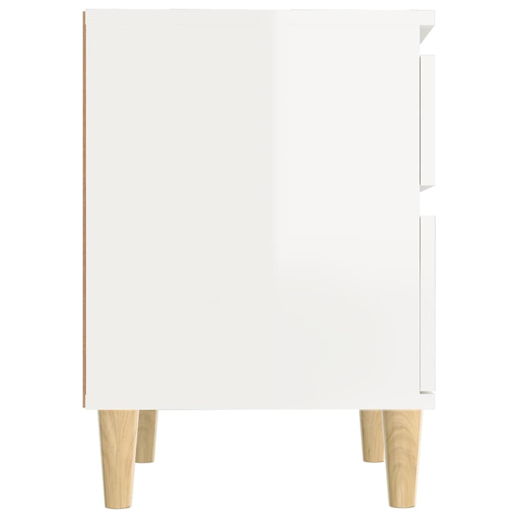Nachttisch Hochglanz-Weiß 40x35x50 cm