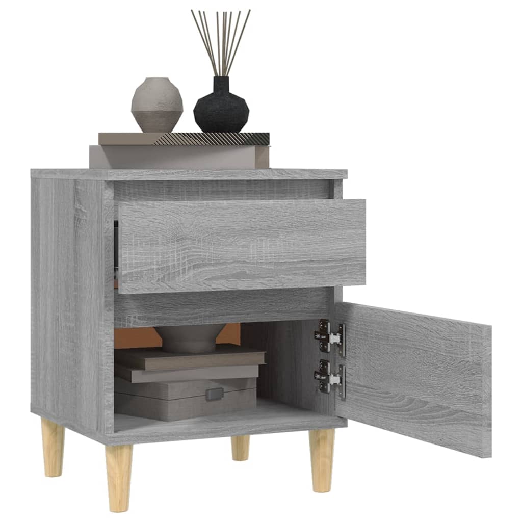 Bedside table Gray Sonoma 40x35x50 cm