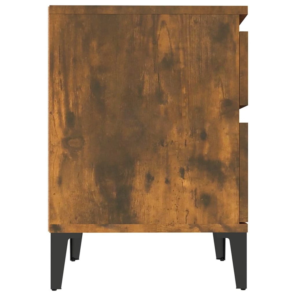 Bedside table smoked oak 40x35x50 cm