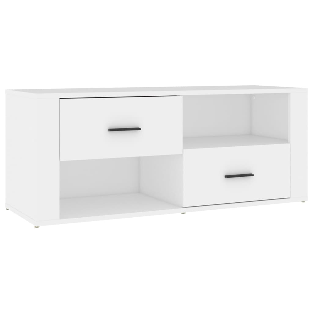 TV cabinet white 100x35x40 cm made of wood