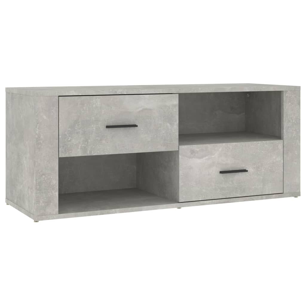 TV cabinet concrete gray 100x35x40 cm made of wood