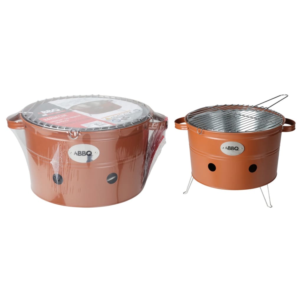 ProGarden grill bucket with 2 handles 34.5 cm matt orange