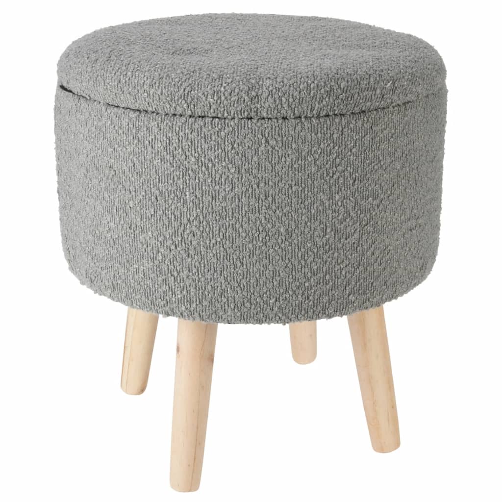 Home&amp;Styling stool with storage space Ø35x40 cm light gray
