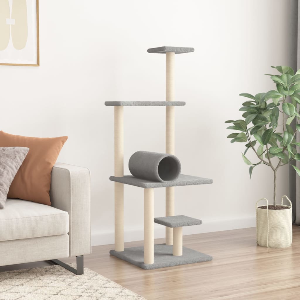 Scratching post with sisal scratching posts light gray 136 cm