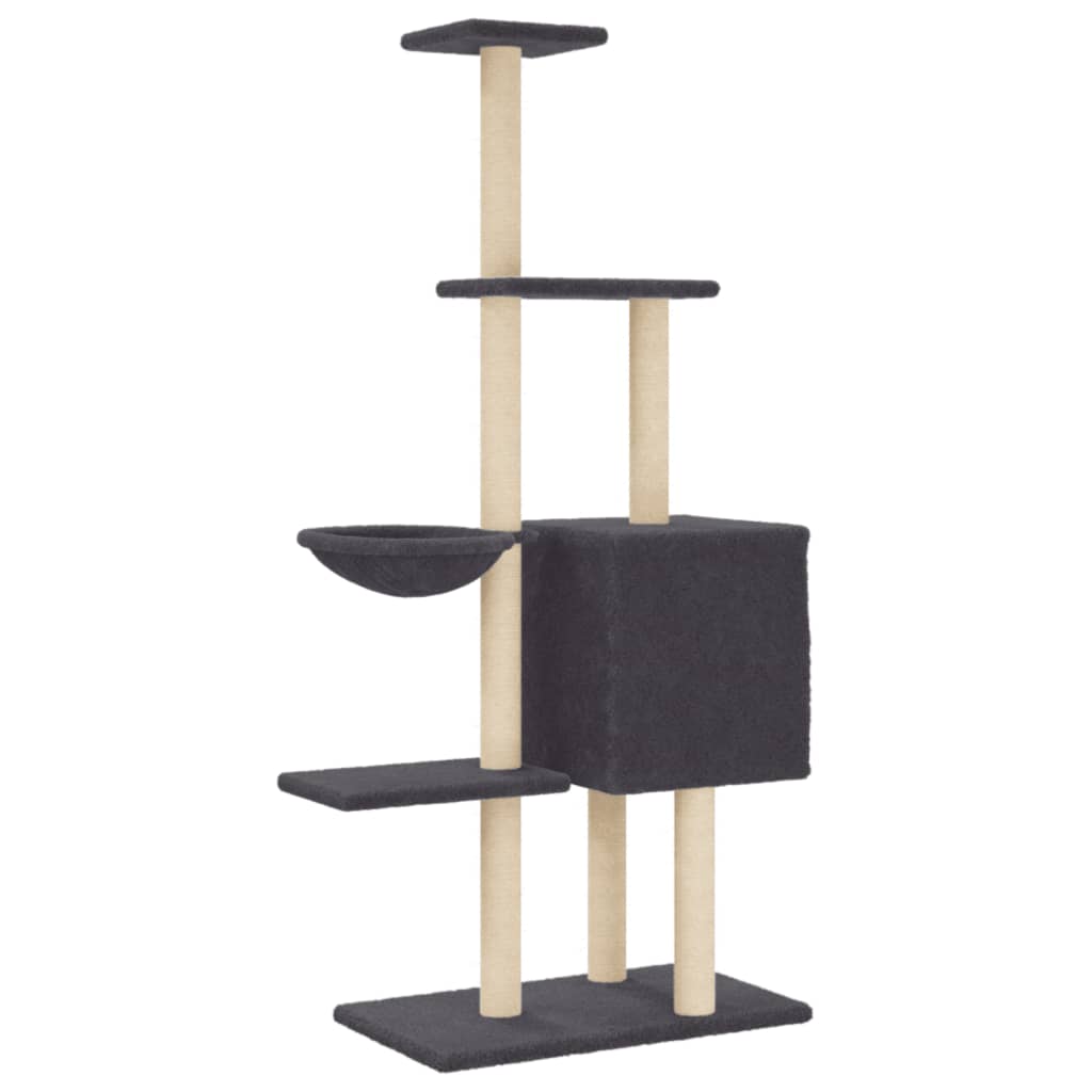 Scratching post with sisal scratching posts dark gray 145 cm