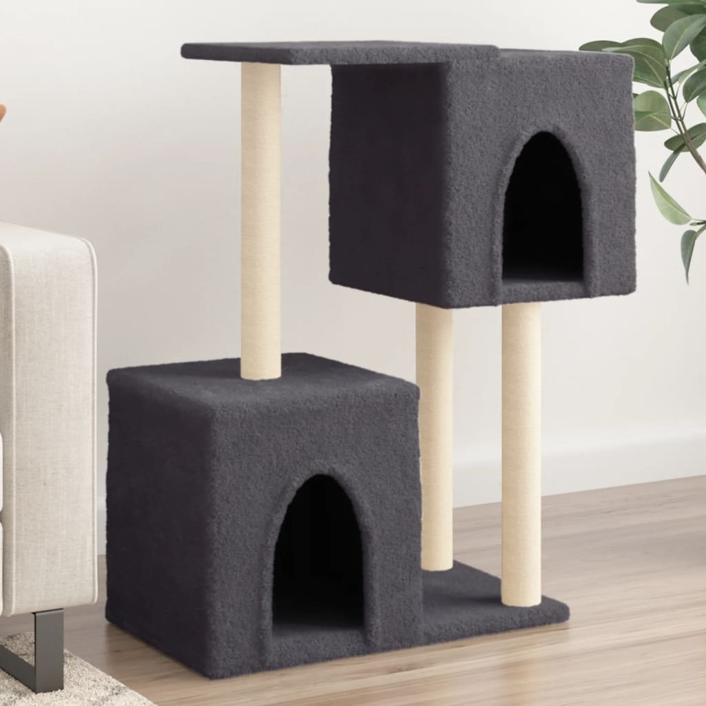 Scratching post with sisal scratching posts dark gray 86 cm