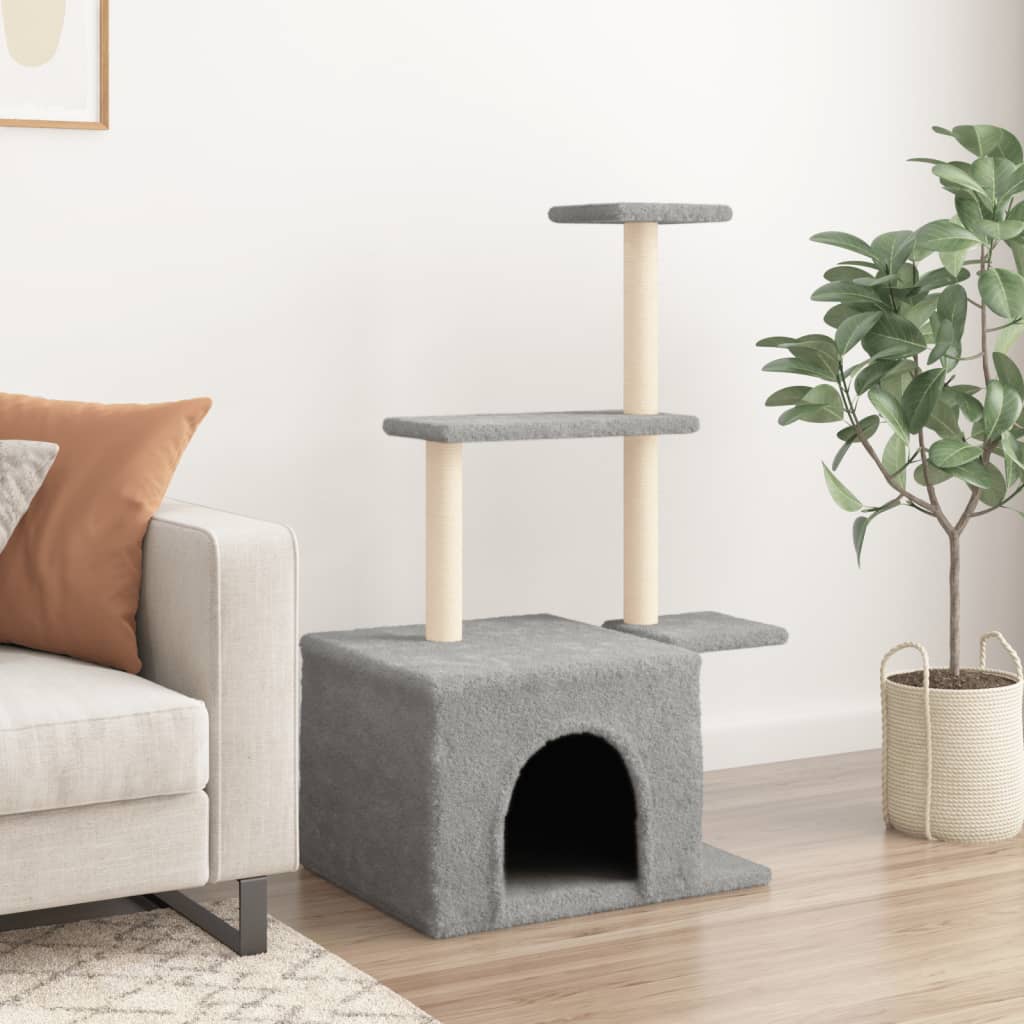Scratching post with sisal scratching posts light gray 110 cm