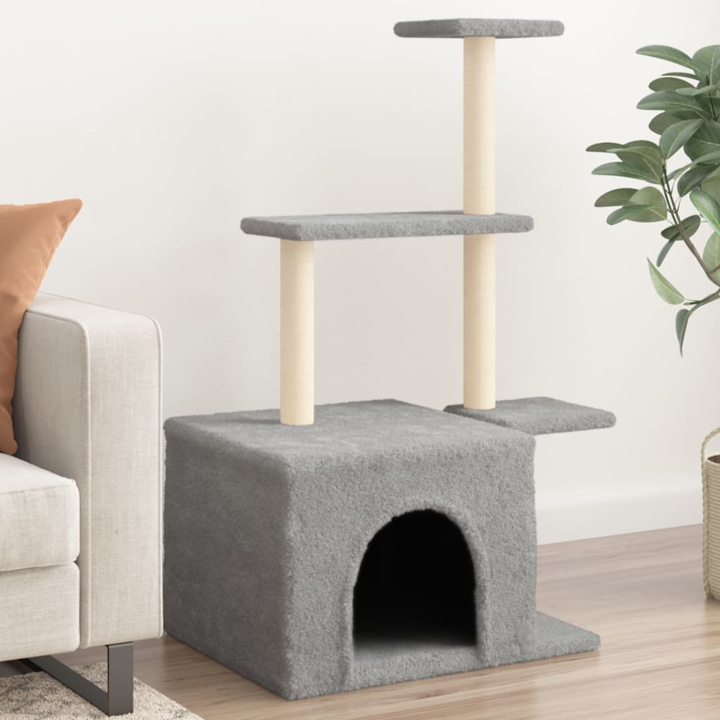 Scratching post with sisal scratching posts light gray 110 cm