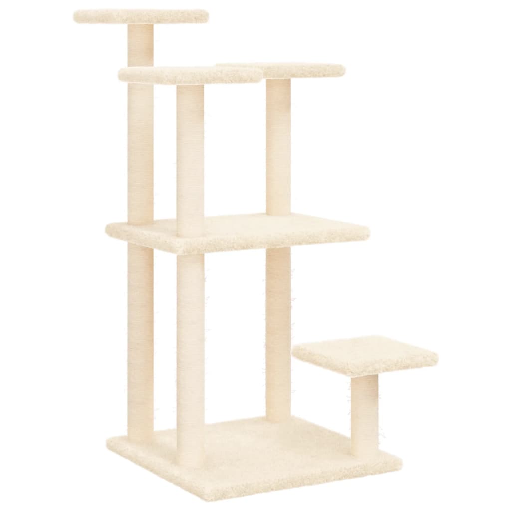 Scratching post with lying areas cream 98.5 cm