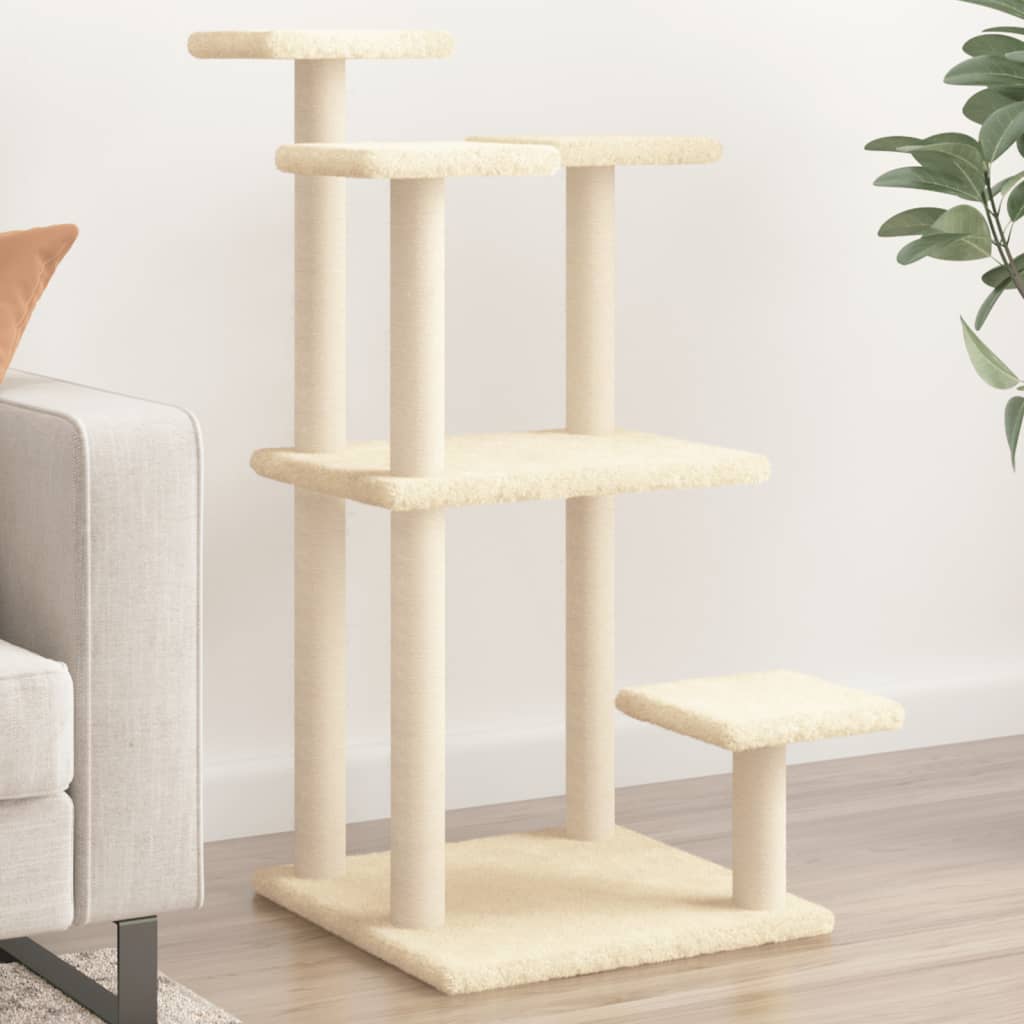 Scratching post with lying areas cream 98.5 cm
