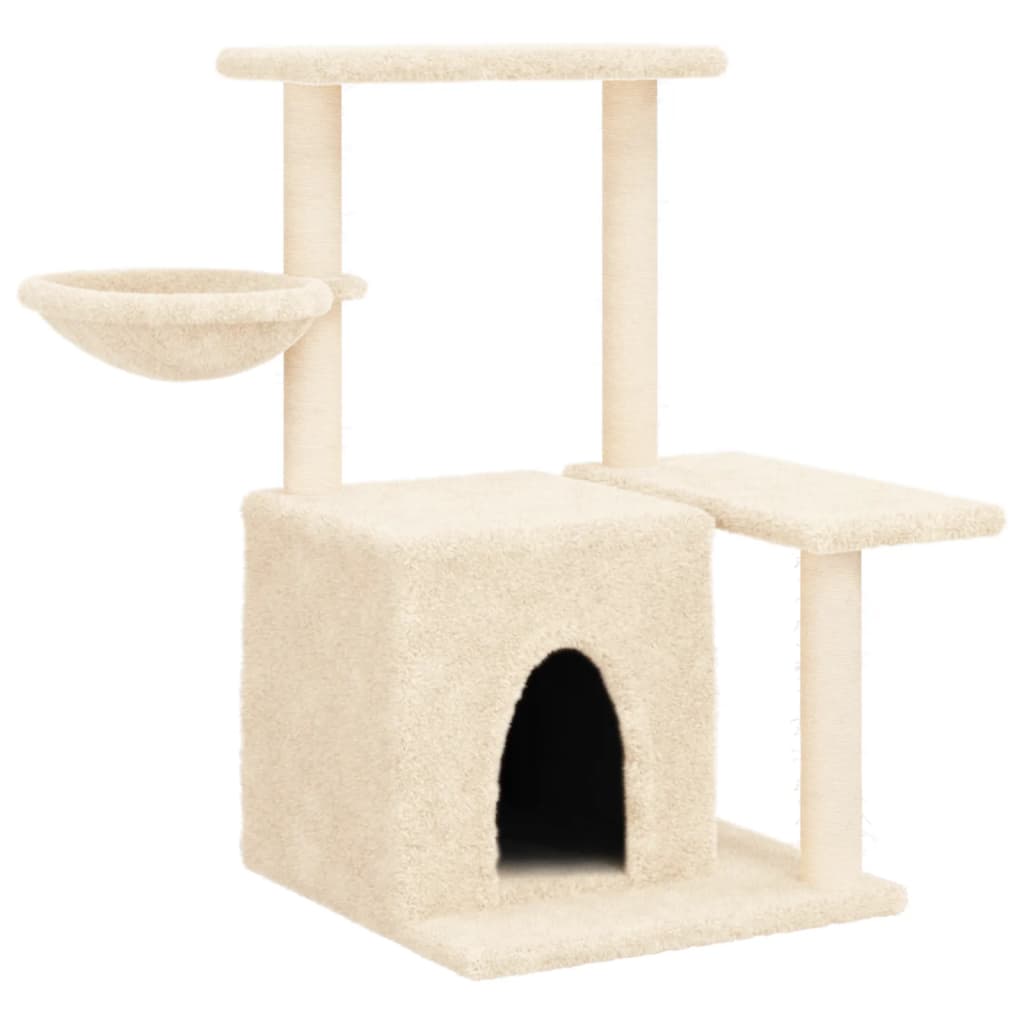 Scratching post with sisal scratching posts cream 83 cm