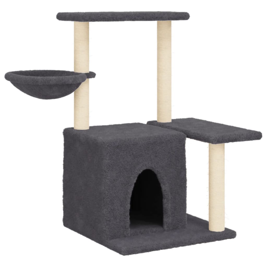 Scratching post with sisal scratching posts dark gray 83 cm