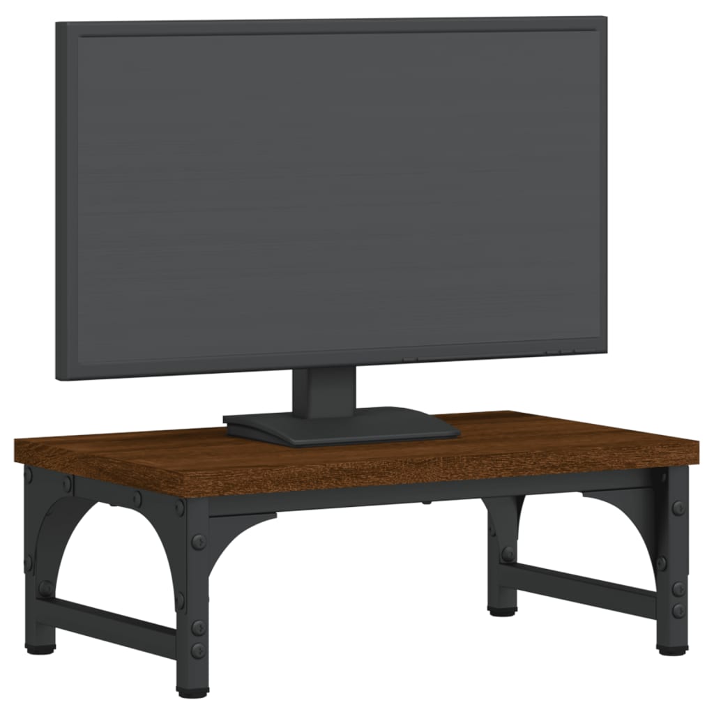Monitor stand brown oak look 37x23x14 cm wood material