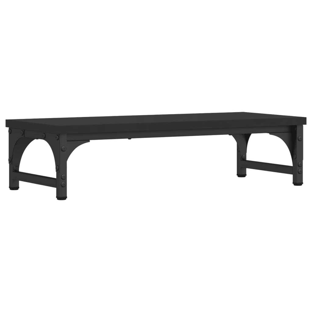 Monitor stand black 55x23x14 cm made of wood