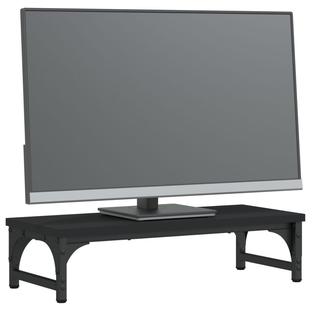 Monitorständer Schwarz 55x23x14 cm Holzwerkstoff