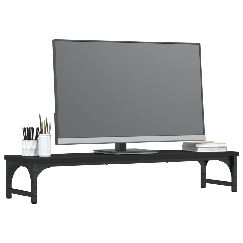 Monitorständer Schwarz 85x23x15,5 cm Holzwerkstoff