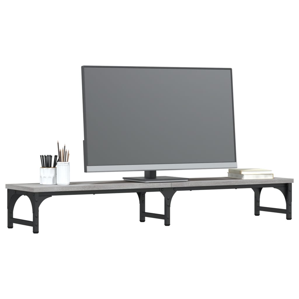 Monitorständer Grau Sonoma 105x23x15,5 cm Holzwerkstoff