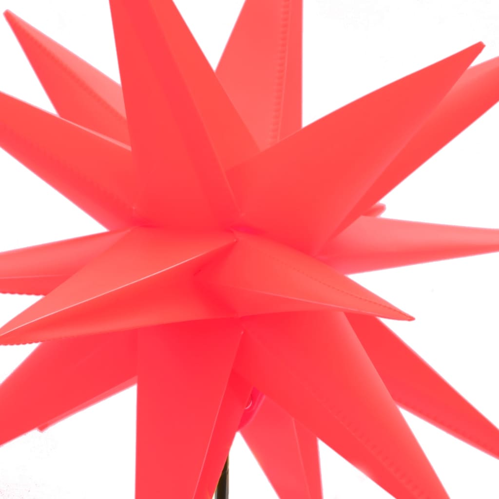 Herrnhuter Sterne 3 Stk. mit Erdspießen LEDs Faltbar Rot 35 cm