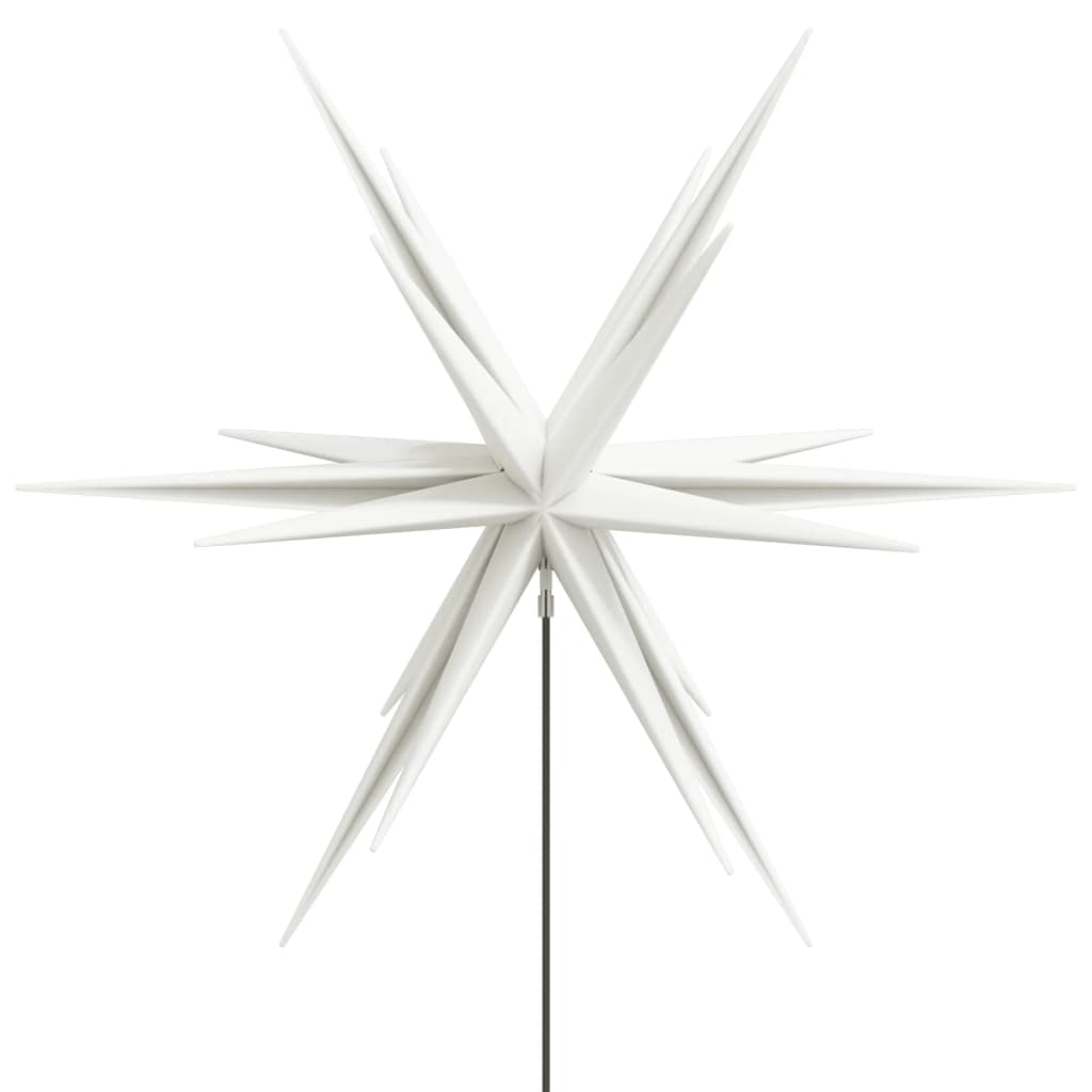 Herrnhuter Sterne 3 Stk. mit Erdspießen LEDs Faltbar Weiß 35 cm